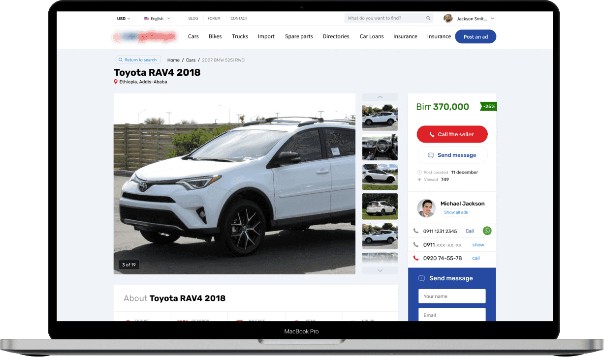 This is the first vehicle marketplace platform in Africa, and it consists of 90+ independent marketplaces, fully localized for each country. The marketplace was initially designed, developed, and optimized with focus on mobile experience.