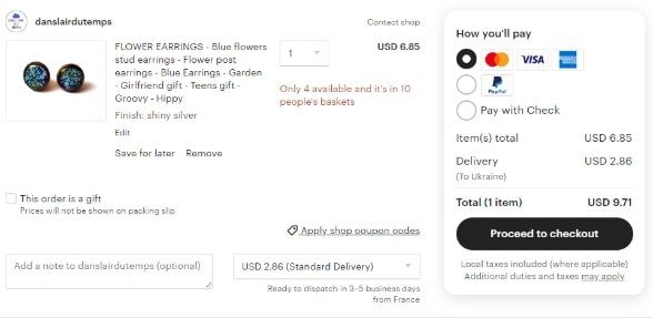 Shopping cart as a key marketplace feature on Etsy | Codica