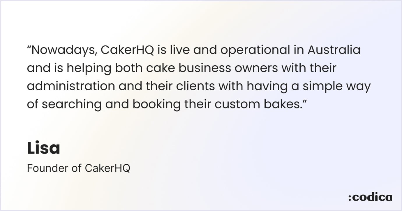 CakerHQ founder Lisa on platform success Lisa, founder of CakerHQ, shares how the SaaS platform helps Australian bakers