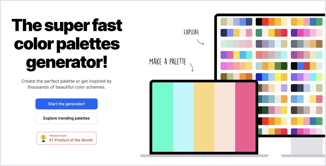 Coolors palette generator Color scheme generator example