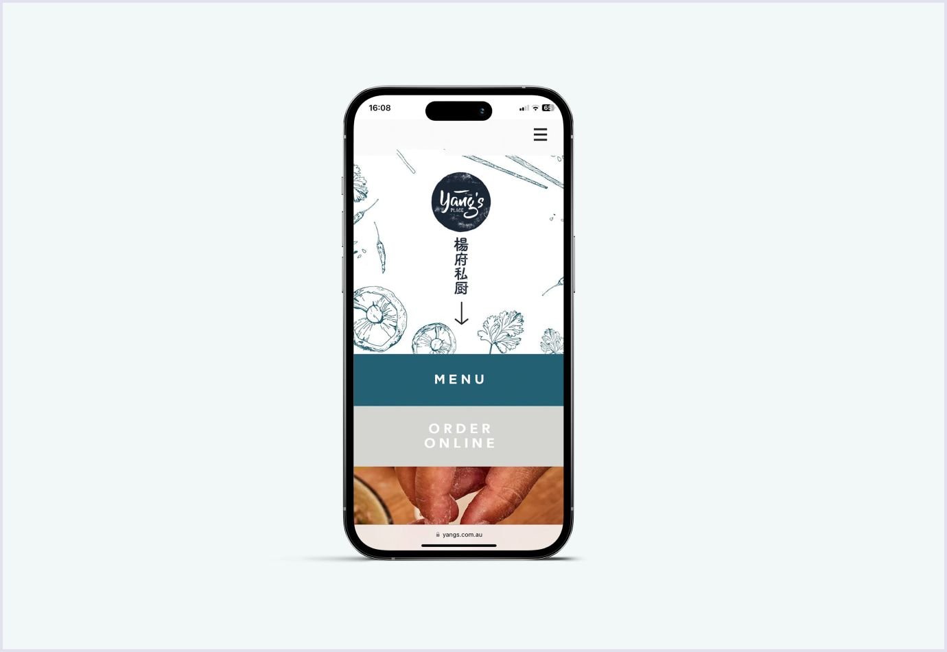 Cooking website design for mobile Cooking website mobile-first design