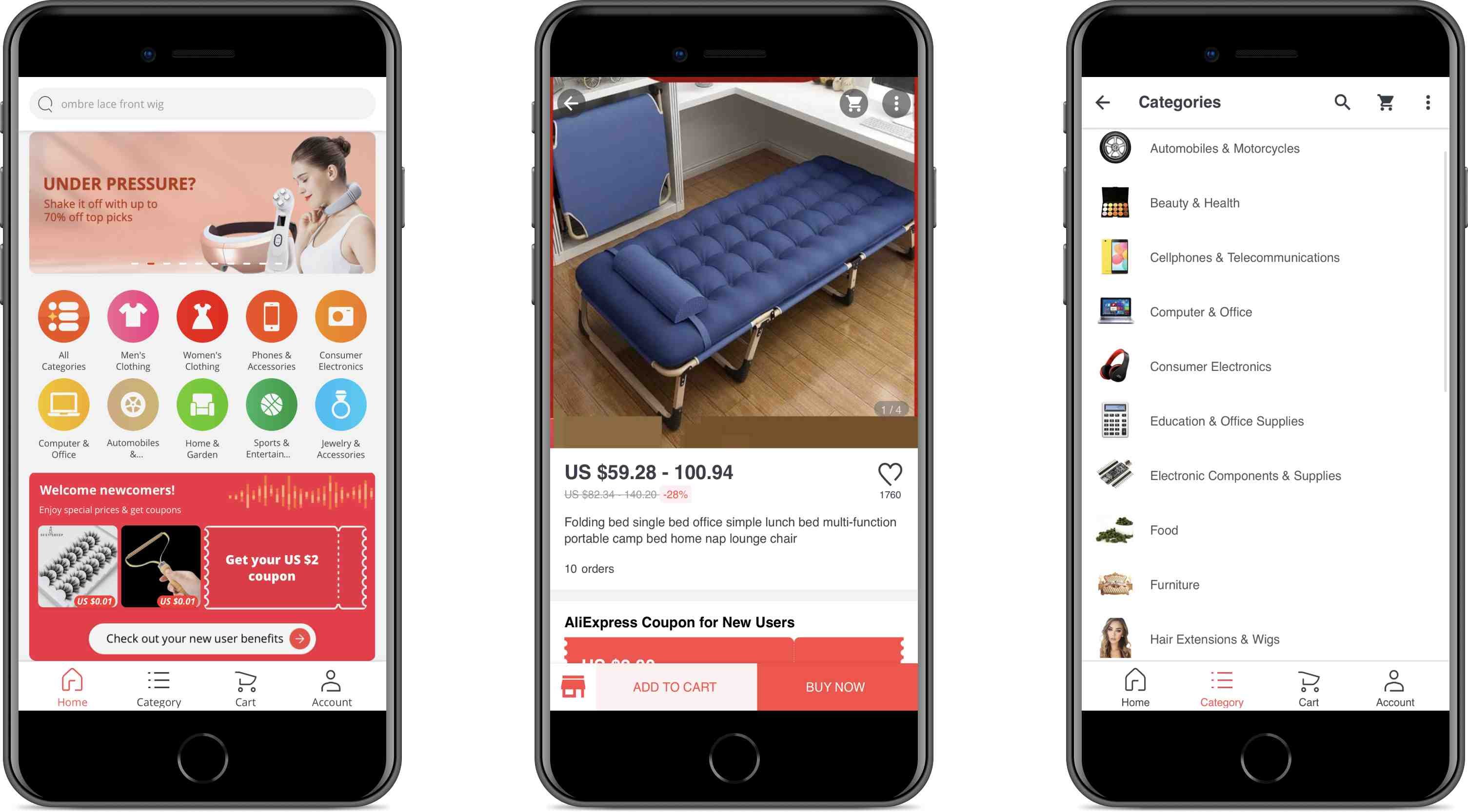 Example of Progressive web app by AliExpress Progressive web application by AliExpress