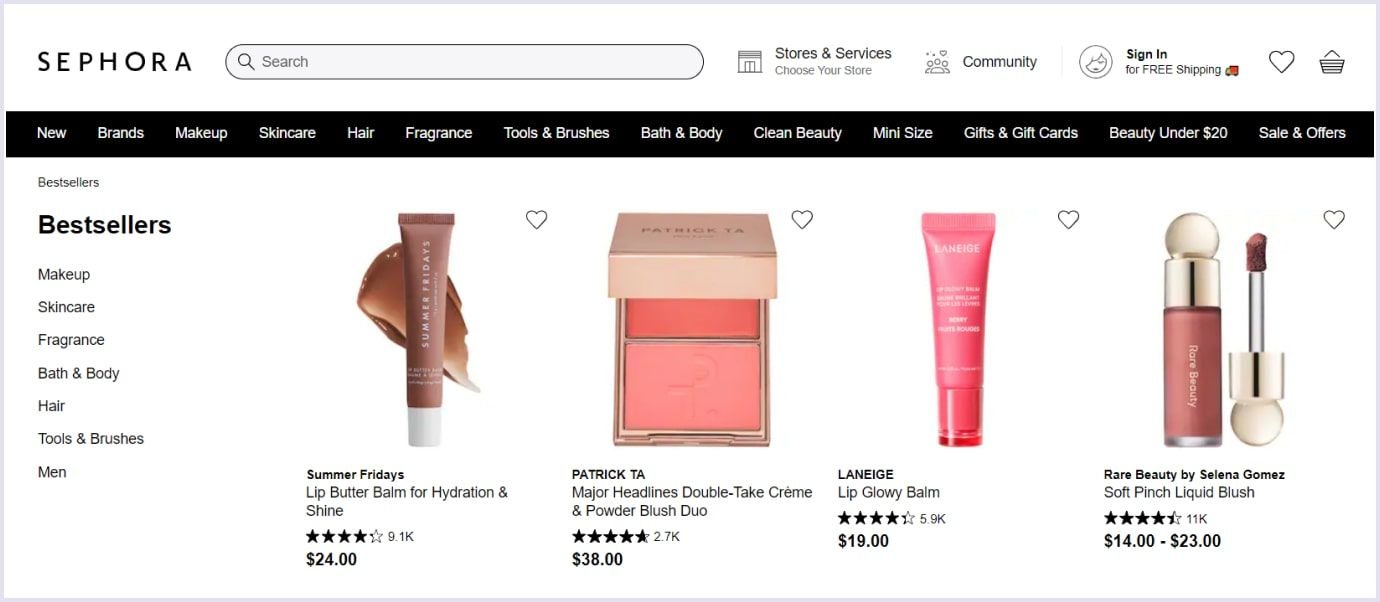 Sephora AI product recommendations Sephora AIpowered product recommendations