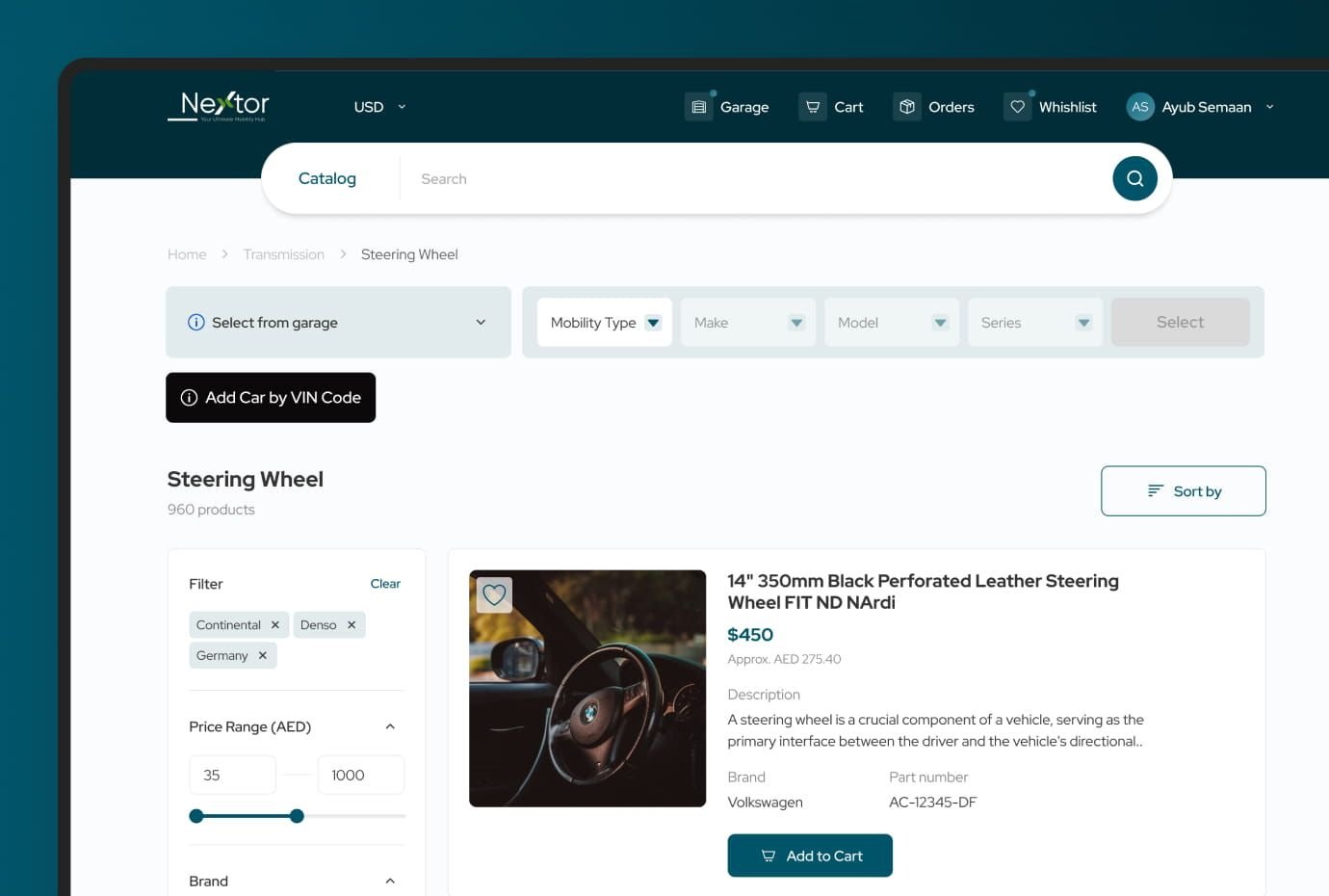 Elasticsearch-powered automotive parts catalog with smart filters