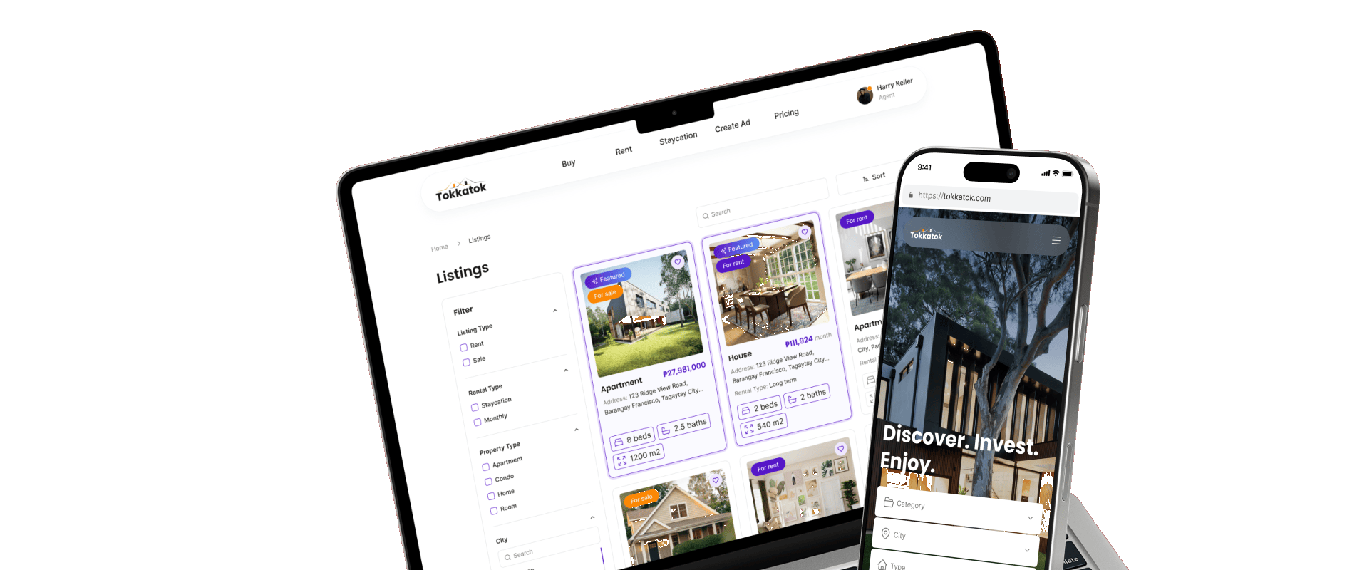 Tokkatok product on laptop and phone | Codica