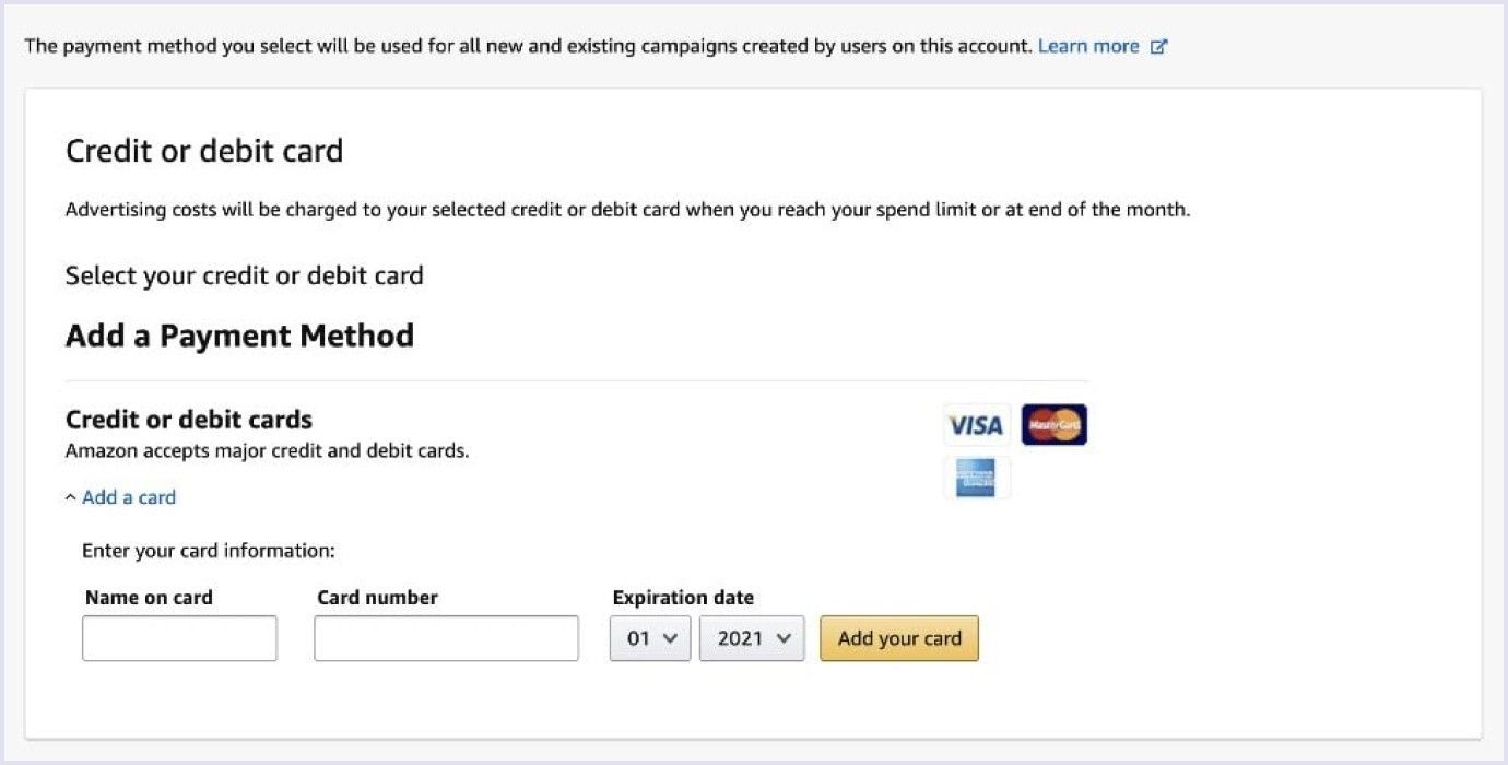 Amazon's multiple payment options
