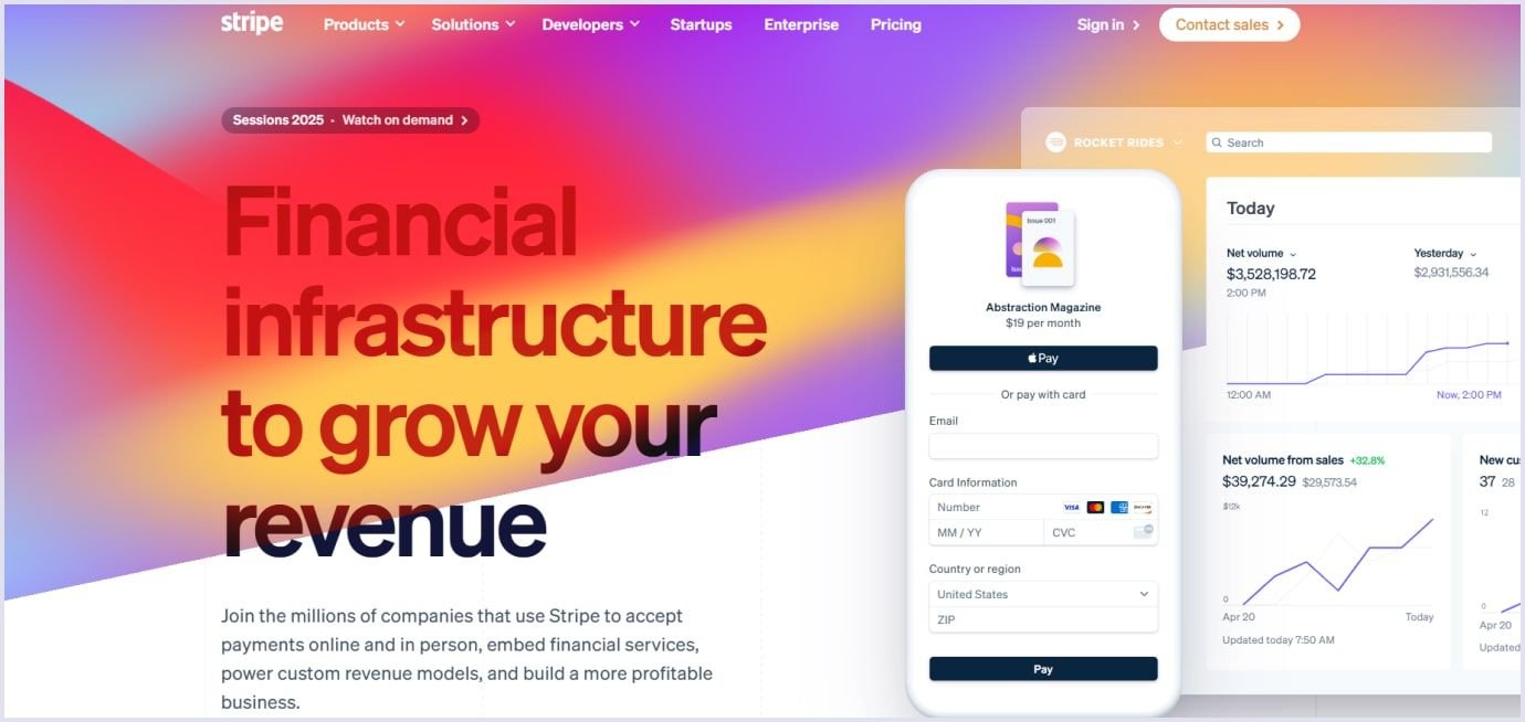 Stripe integration example Example of Stripe payments integration