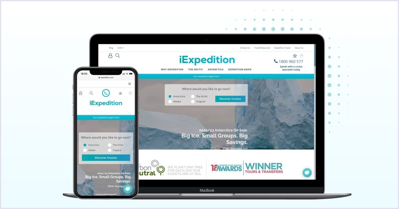 iExpedition mobile and desktop interface iExpedition interface