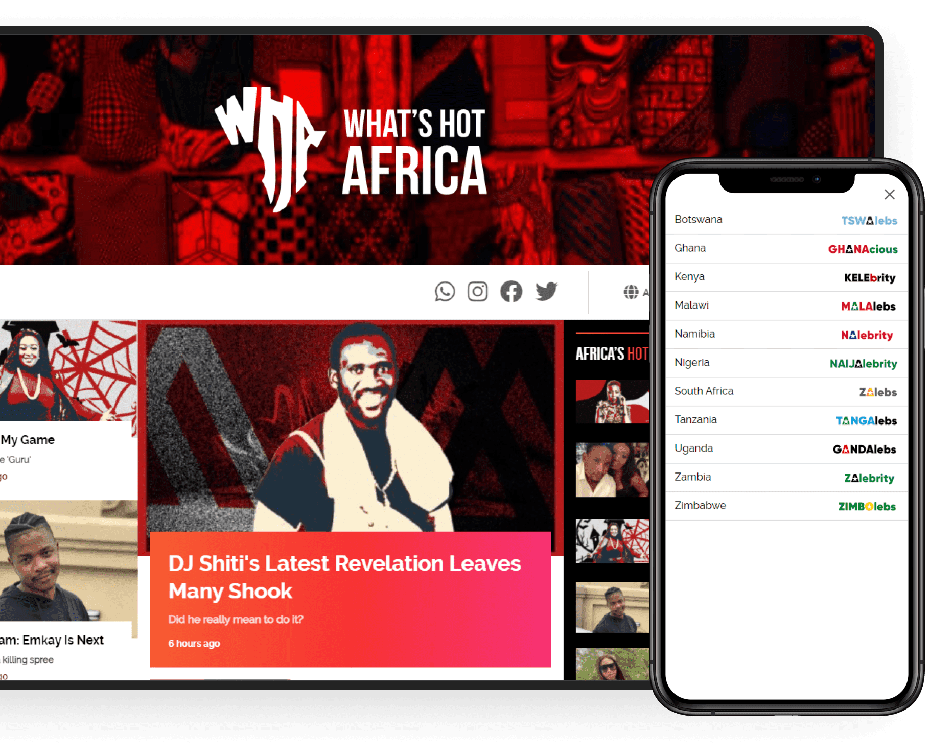Real-time news portal in Africa about fashion and celebs Multi-location news portal in Africa