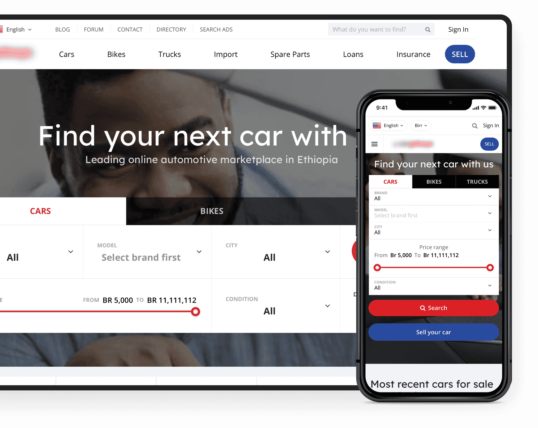 PWA for the car marketplace