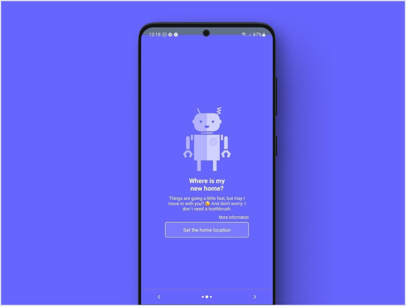 App message for asking user's location in mental health app design