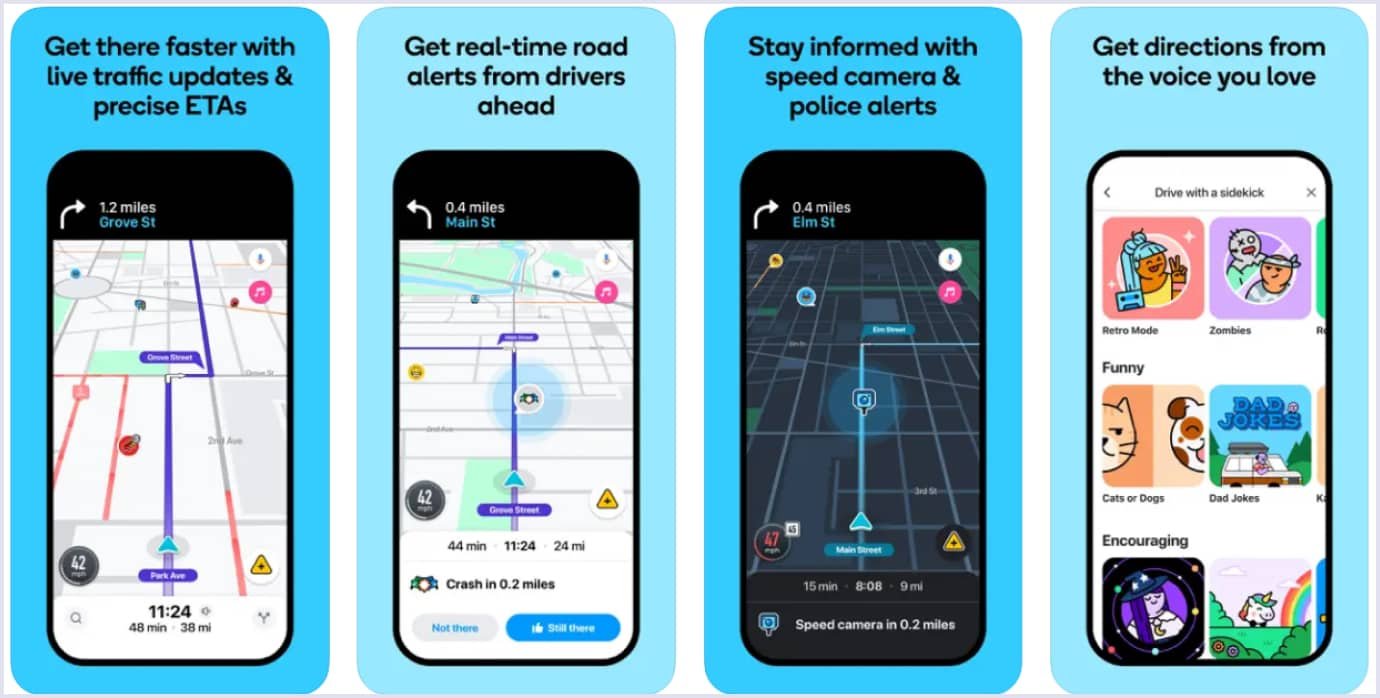 Waze app interface Waze interface