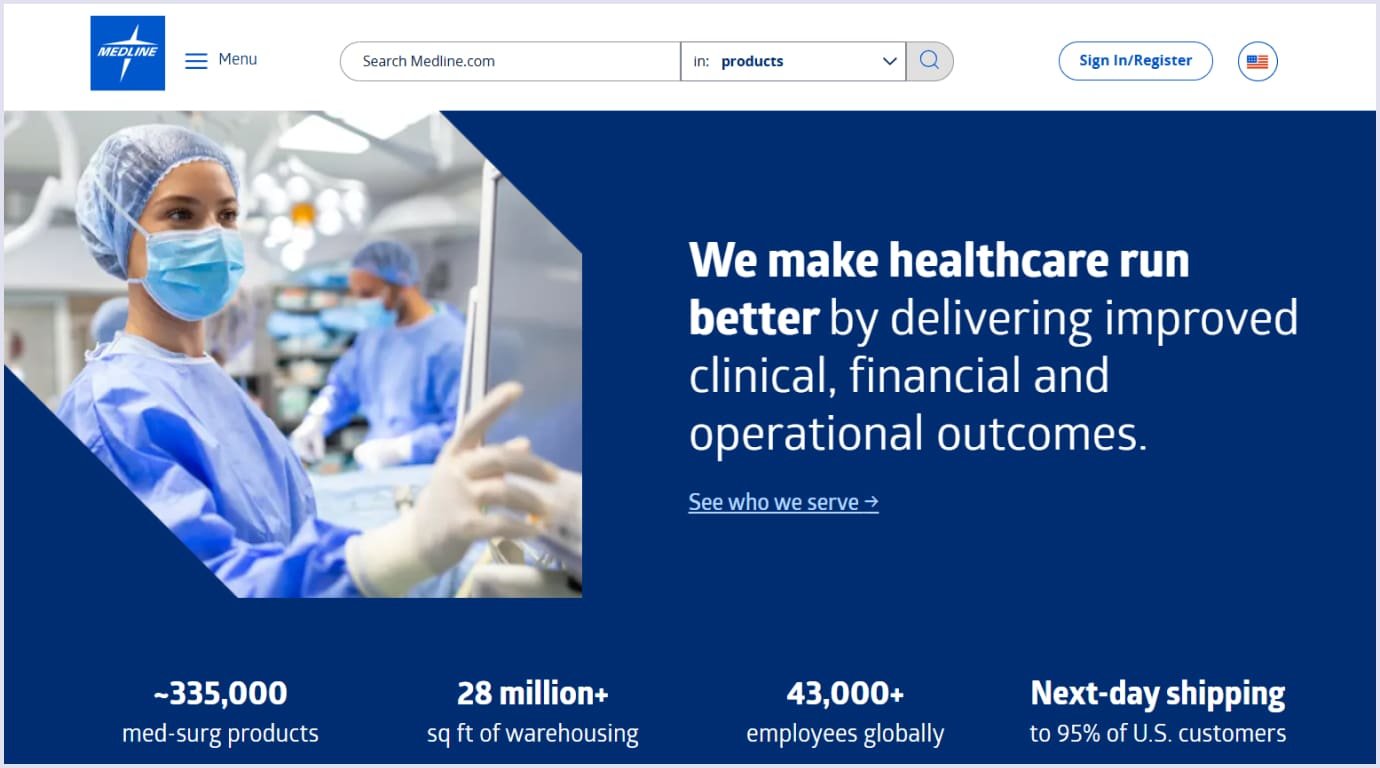 Medline as a profitable B2B medical supply marketplace