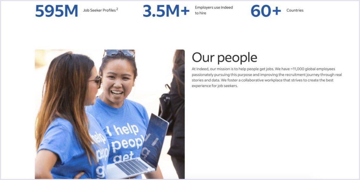 Indeed job seeker and employer statistics