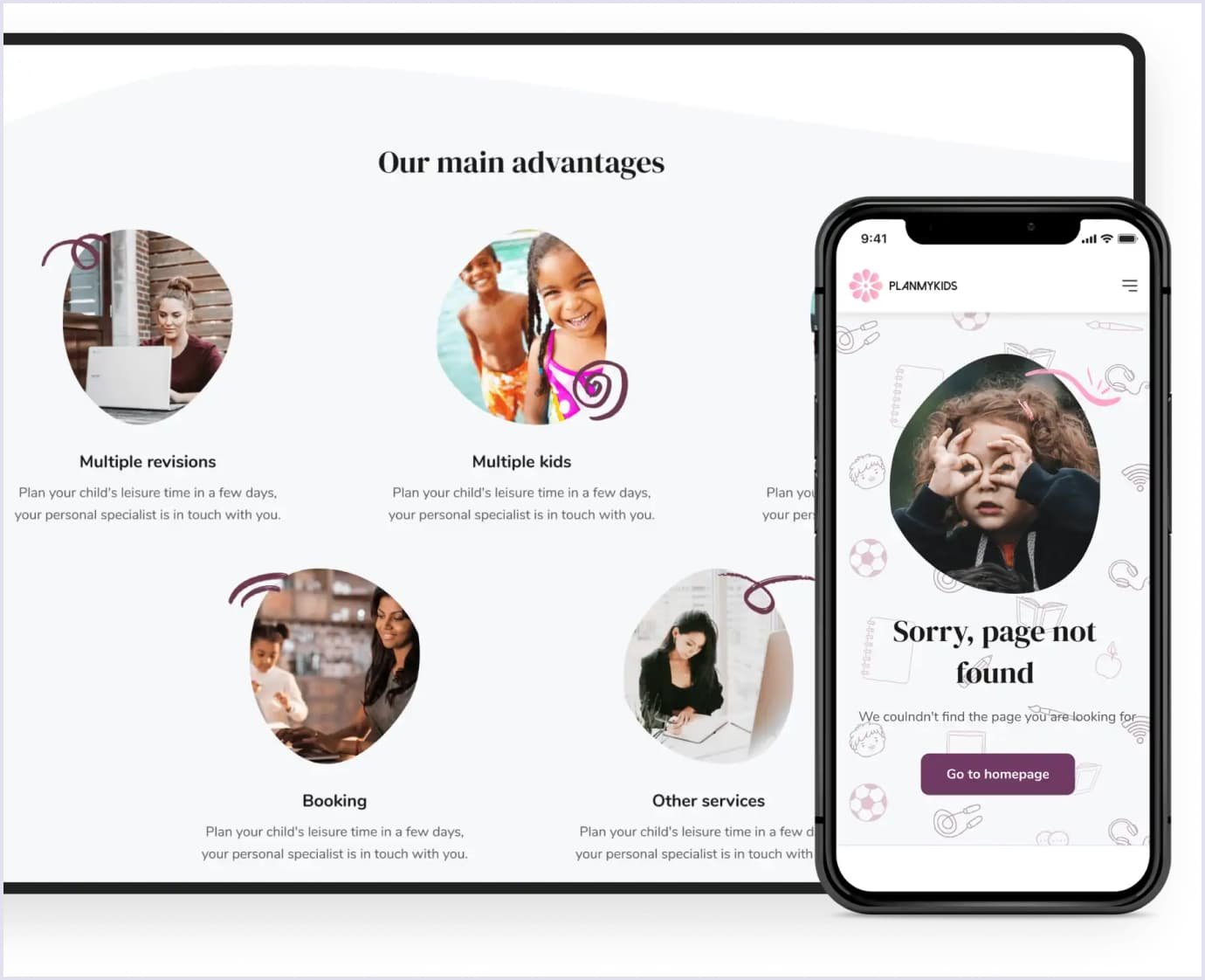 UI/UX design for PlanMyKids Marketplace design by Codica
