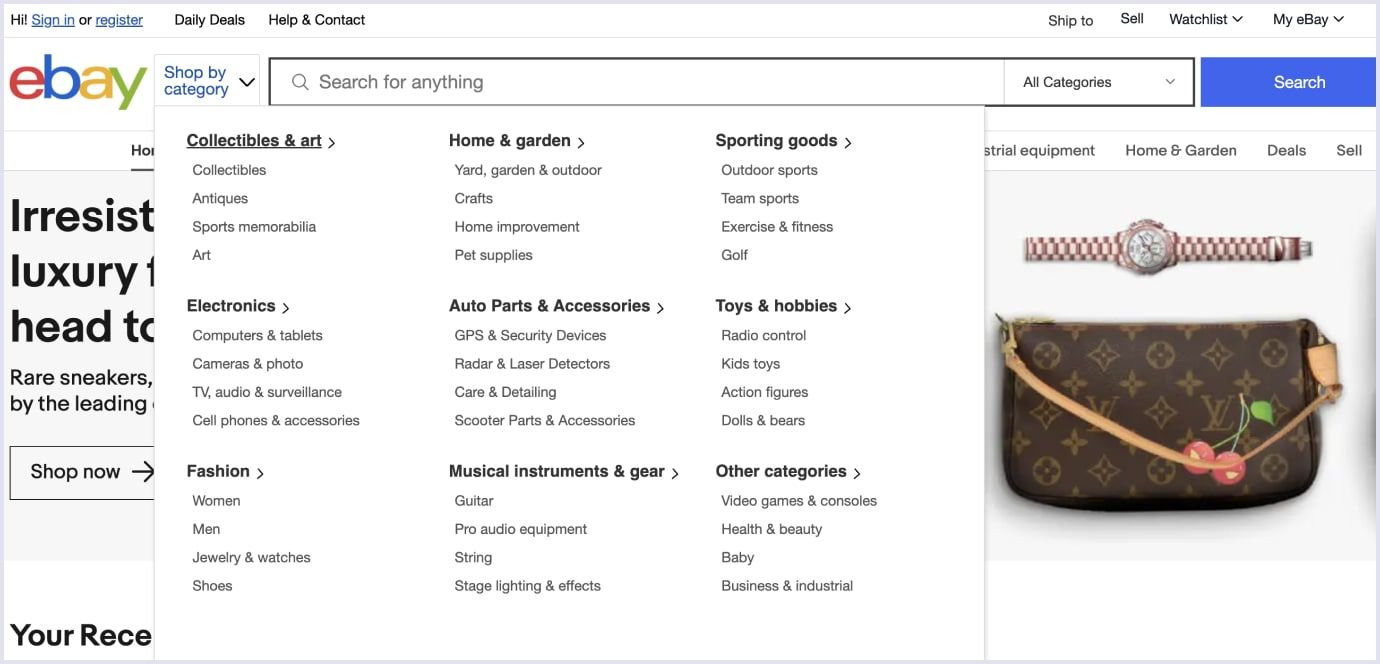 eBay search system