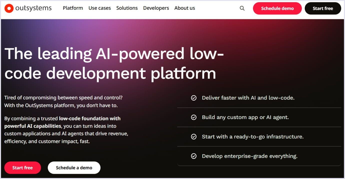 An example of a low-code SaaS platform