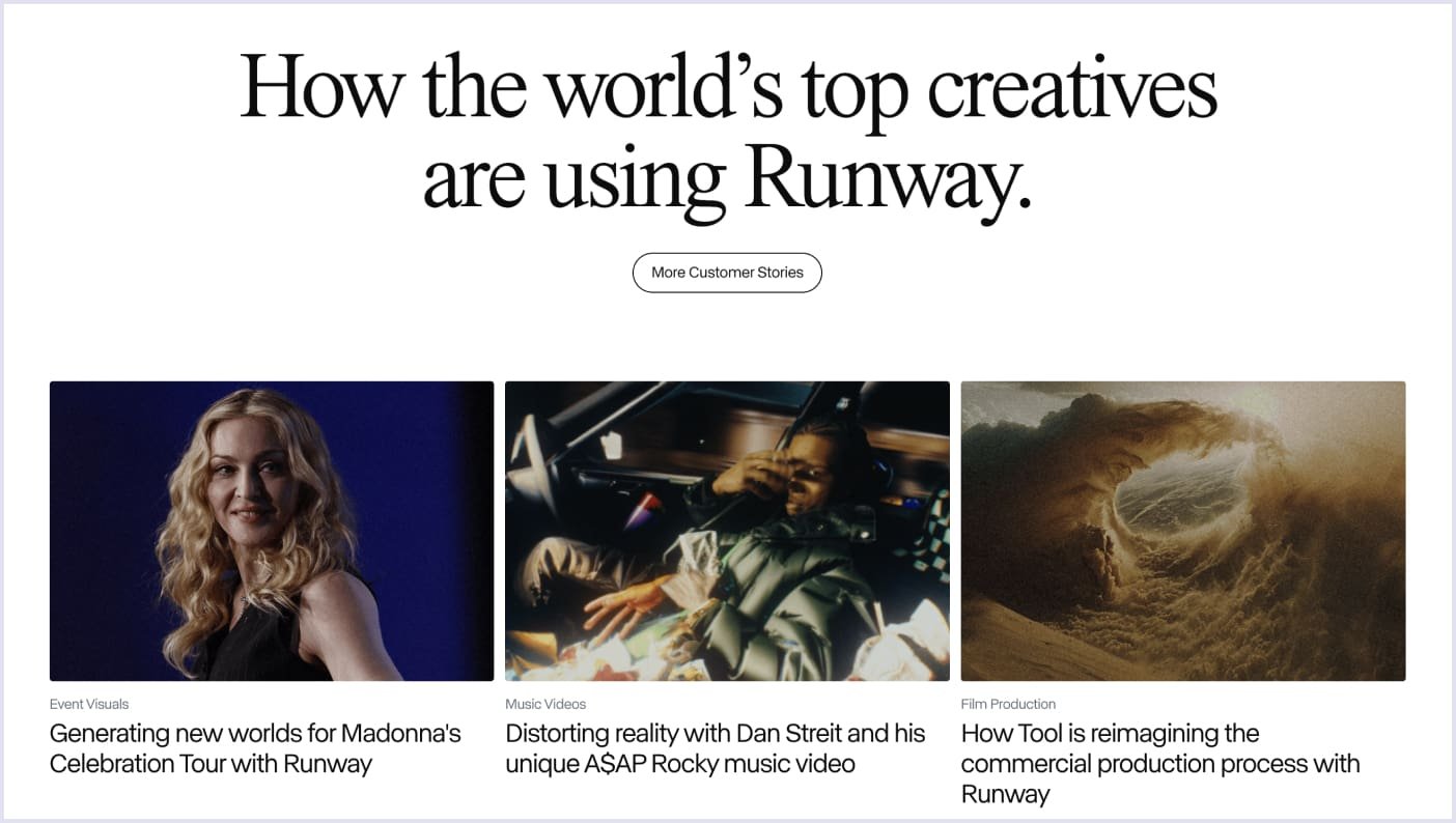 Runway case studies How Runway is being used