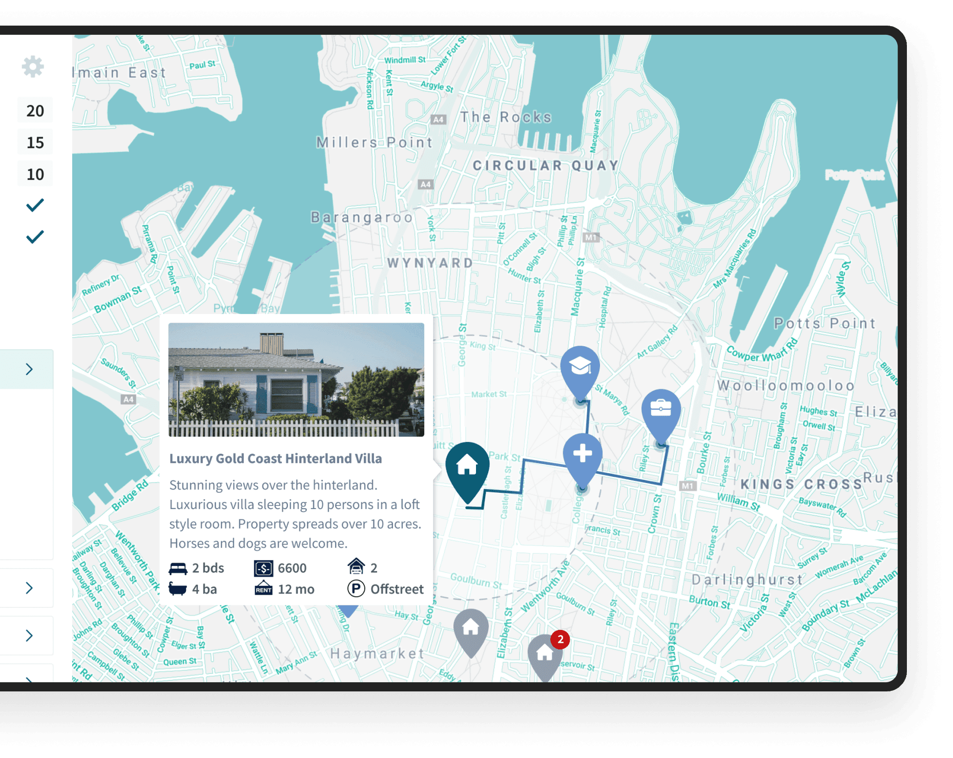 Google Distance Matrix API for building a route for expats