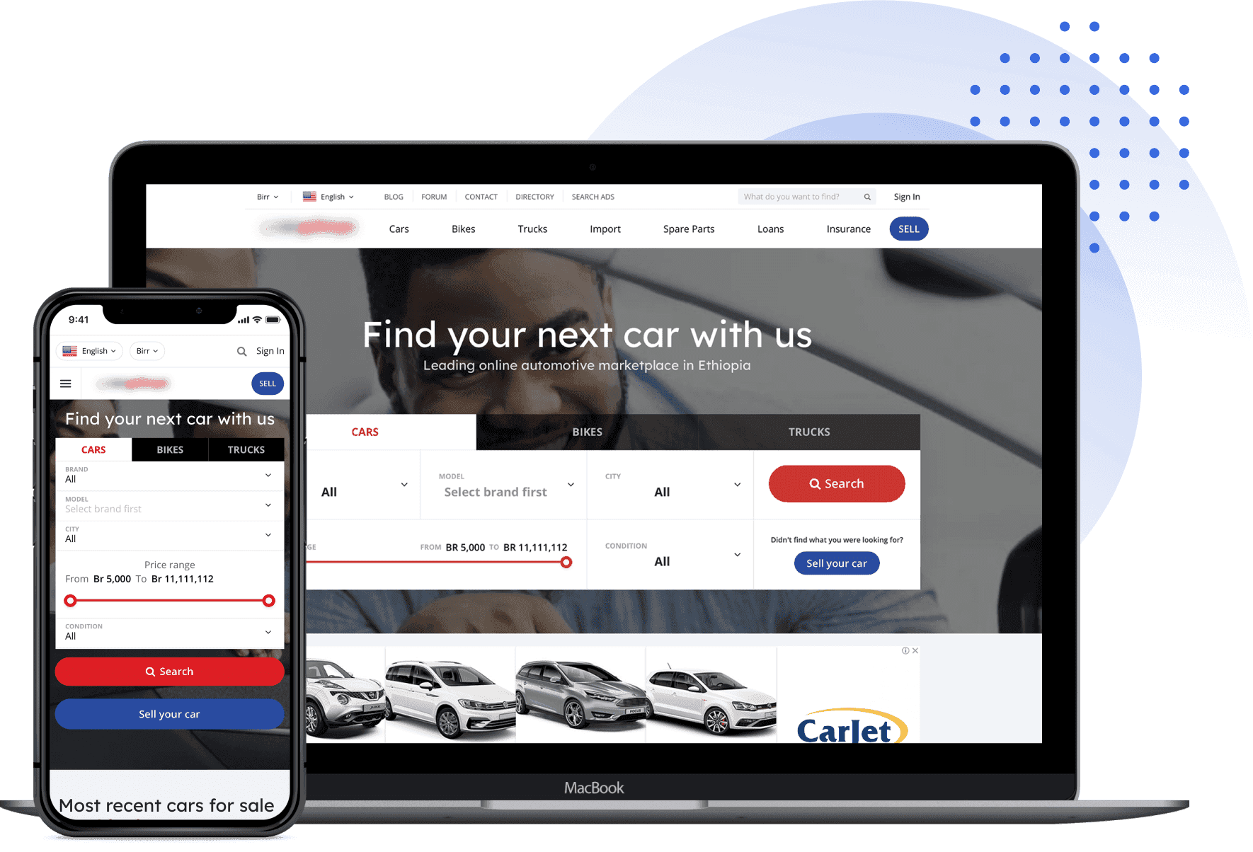 Fast-loading multi-vendor car marketplace