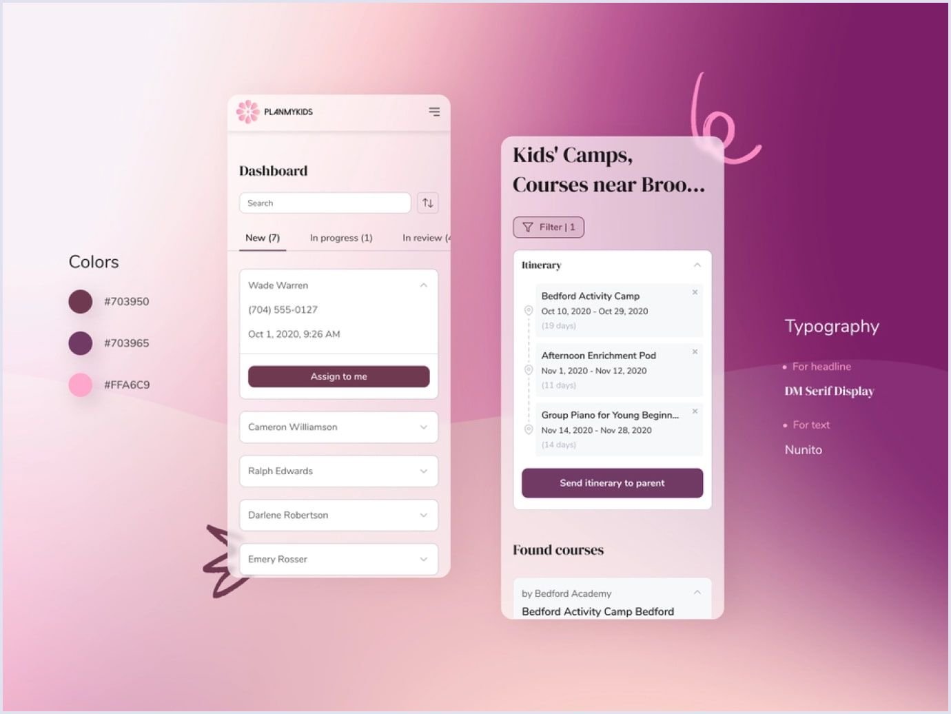 Online booking platform typography Activity booking marketplace typography