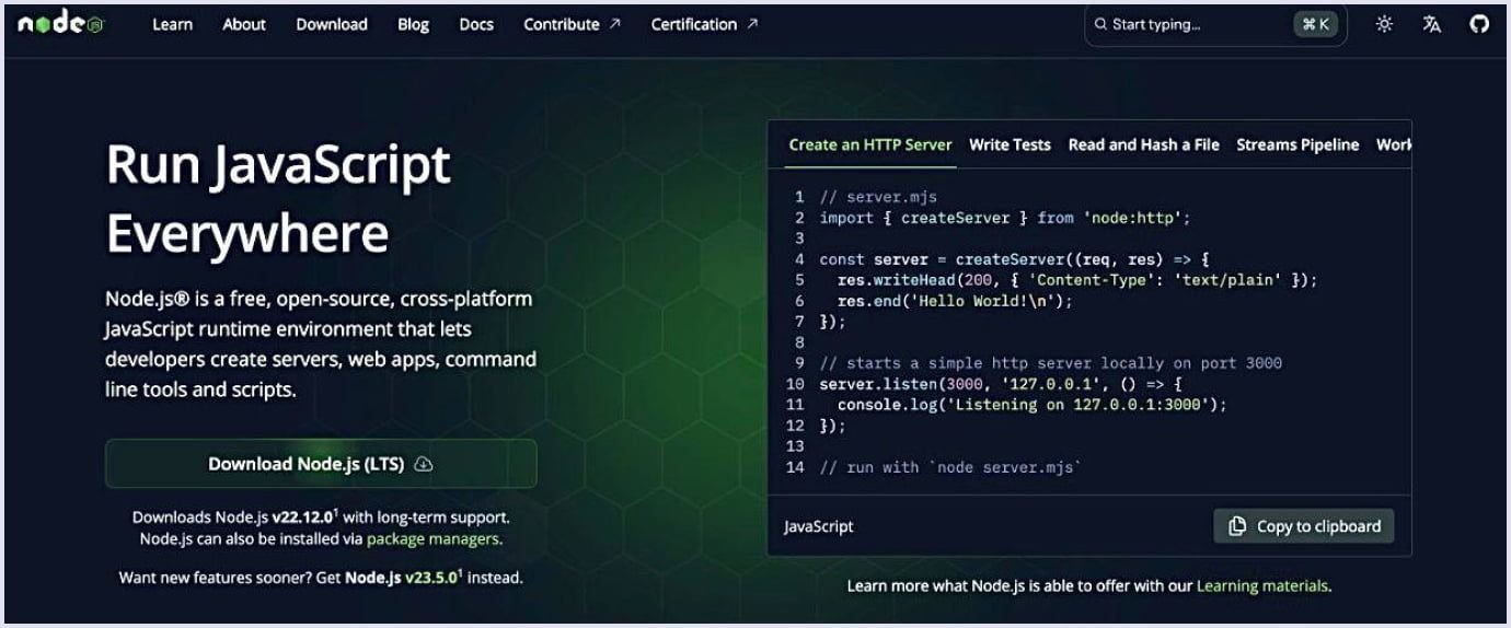 Node.js back-end JavaScript runtime environment Node.js open-source environment