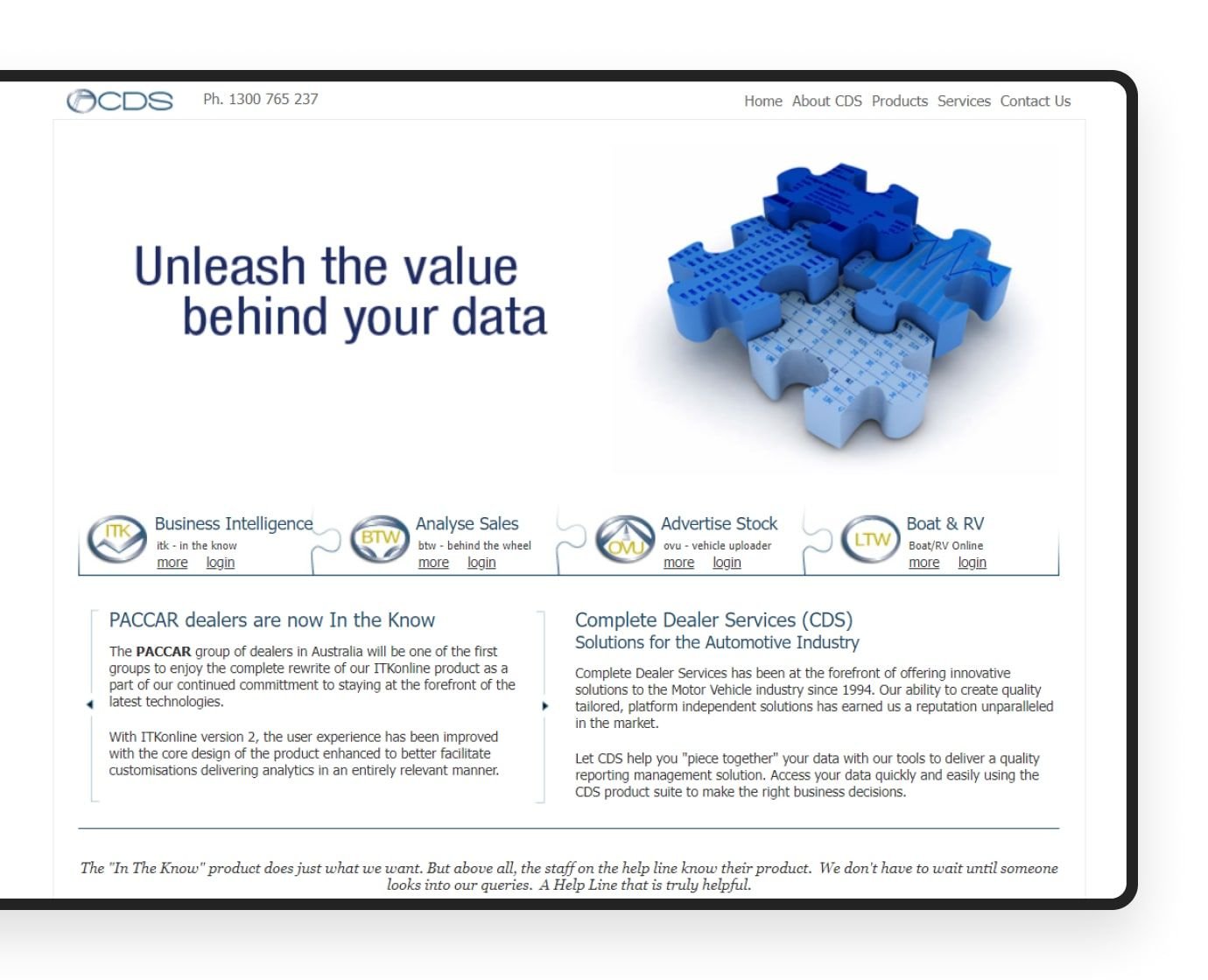 Complete Dealer Services (CDS) integration of a caravan-selling marketplace Caravan-selling marketplace with Complete Dealer Services (CDS) integration