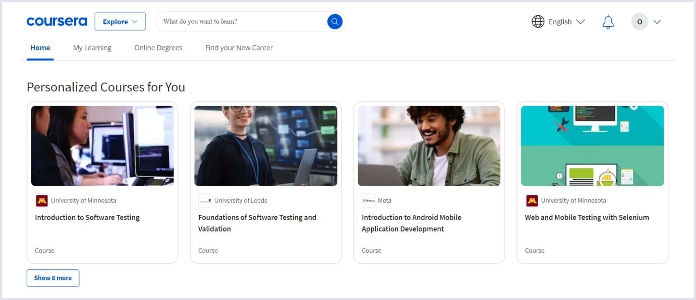 Coursera's personalized recommendations Coursera's recommendations