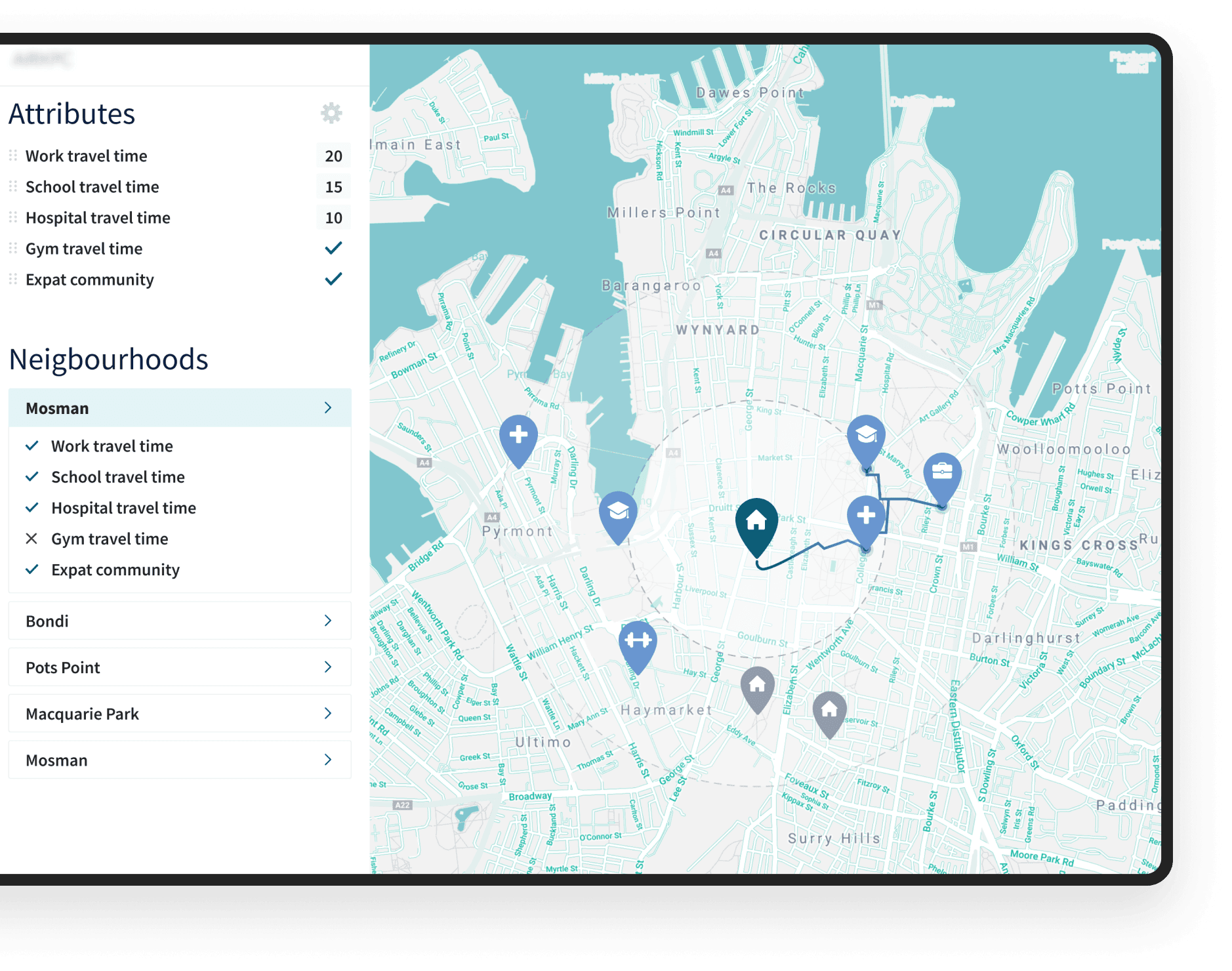Accommodation search system for expats