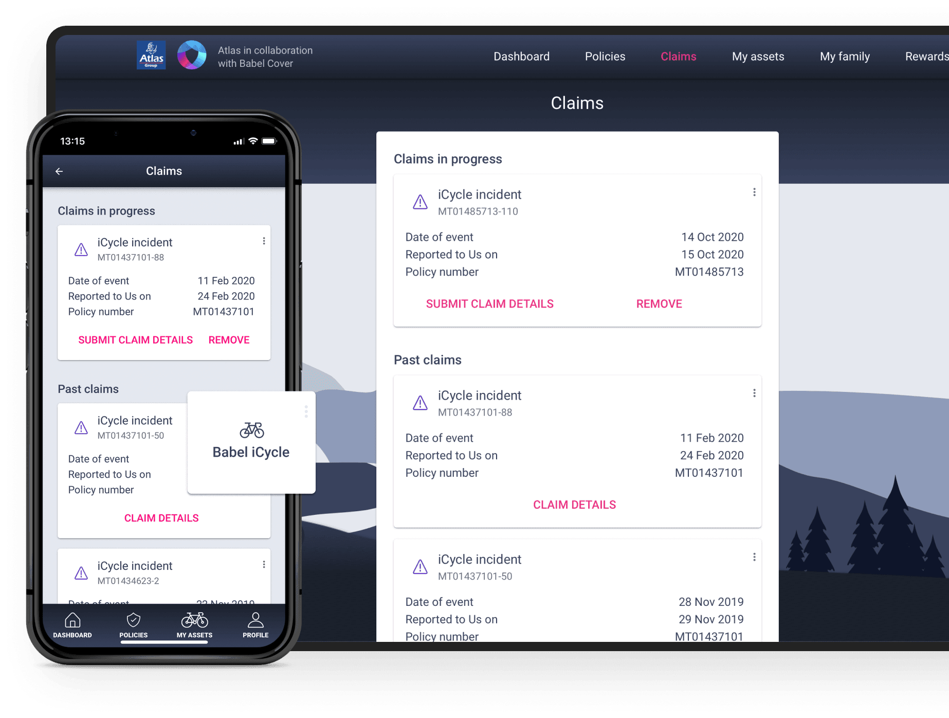 Claims management in insurance PWA