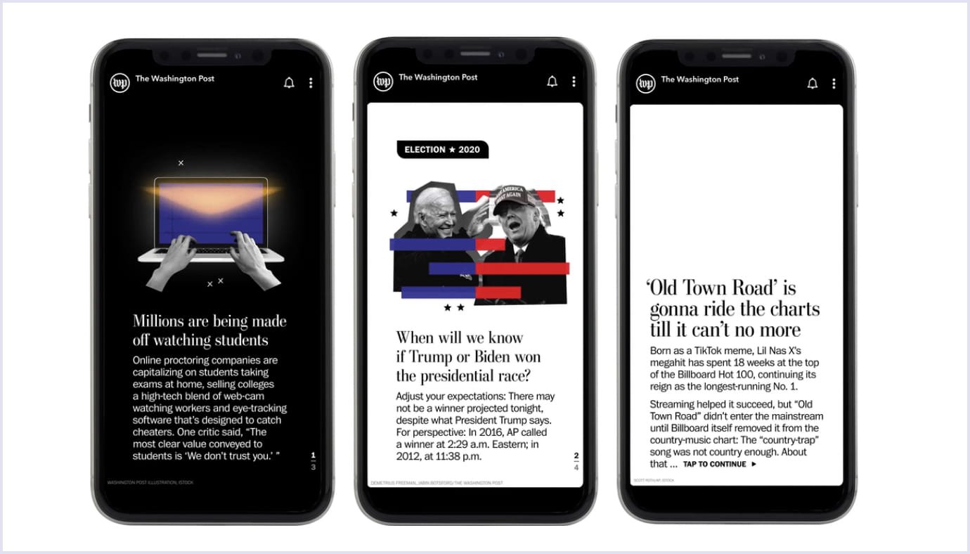 The Washington Post PWA example Progressive web app The Washington Post
