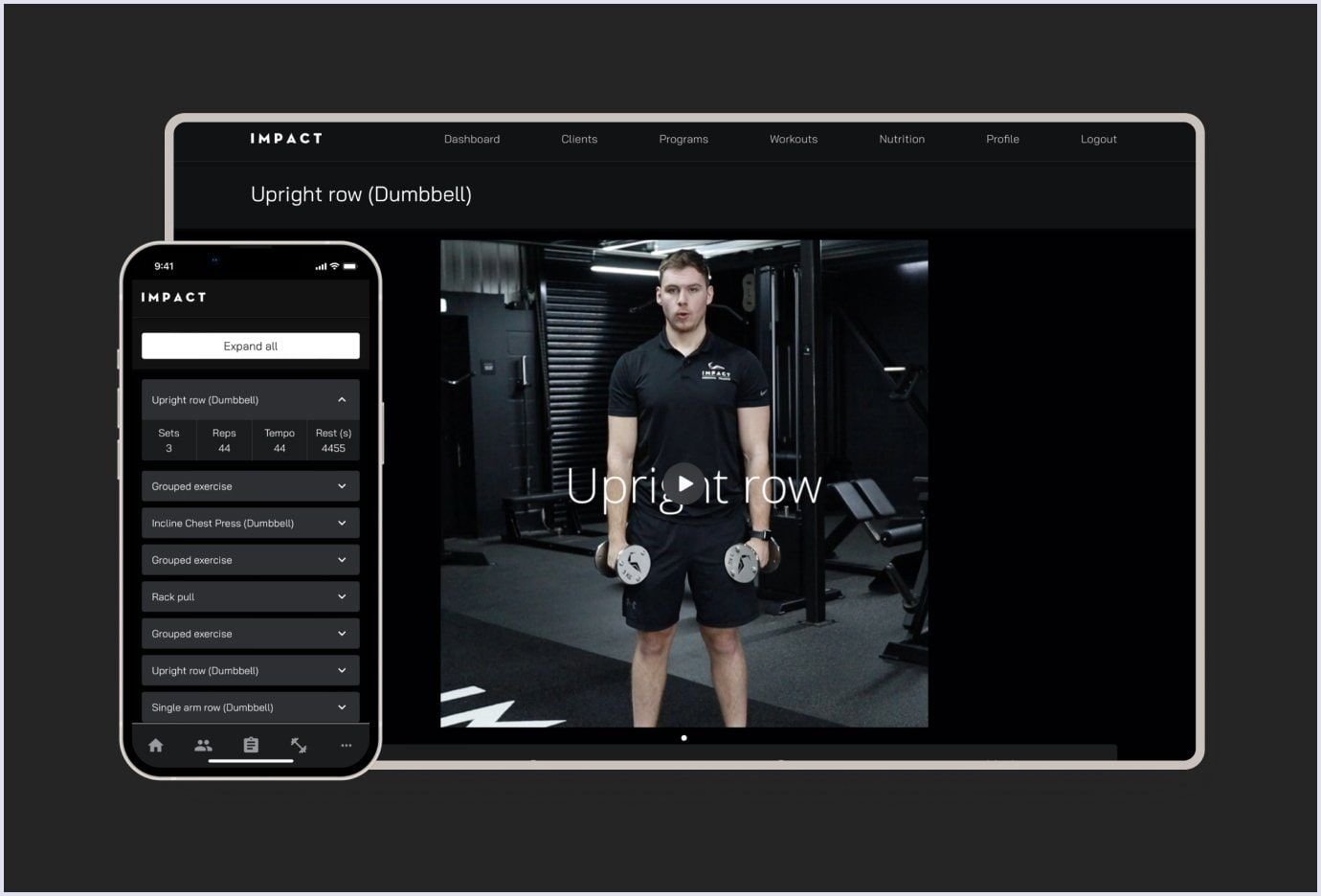 Impact color palette Black color palette: Impact example