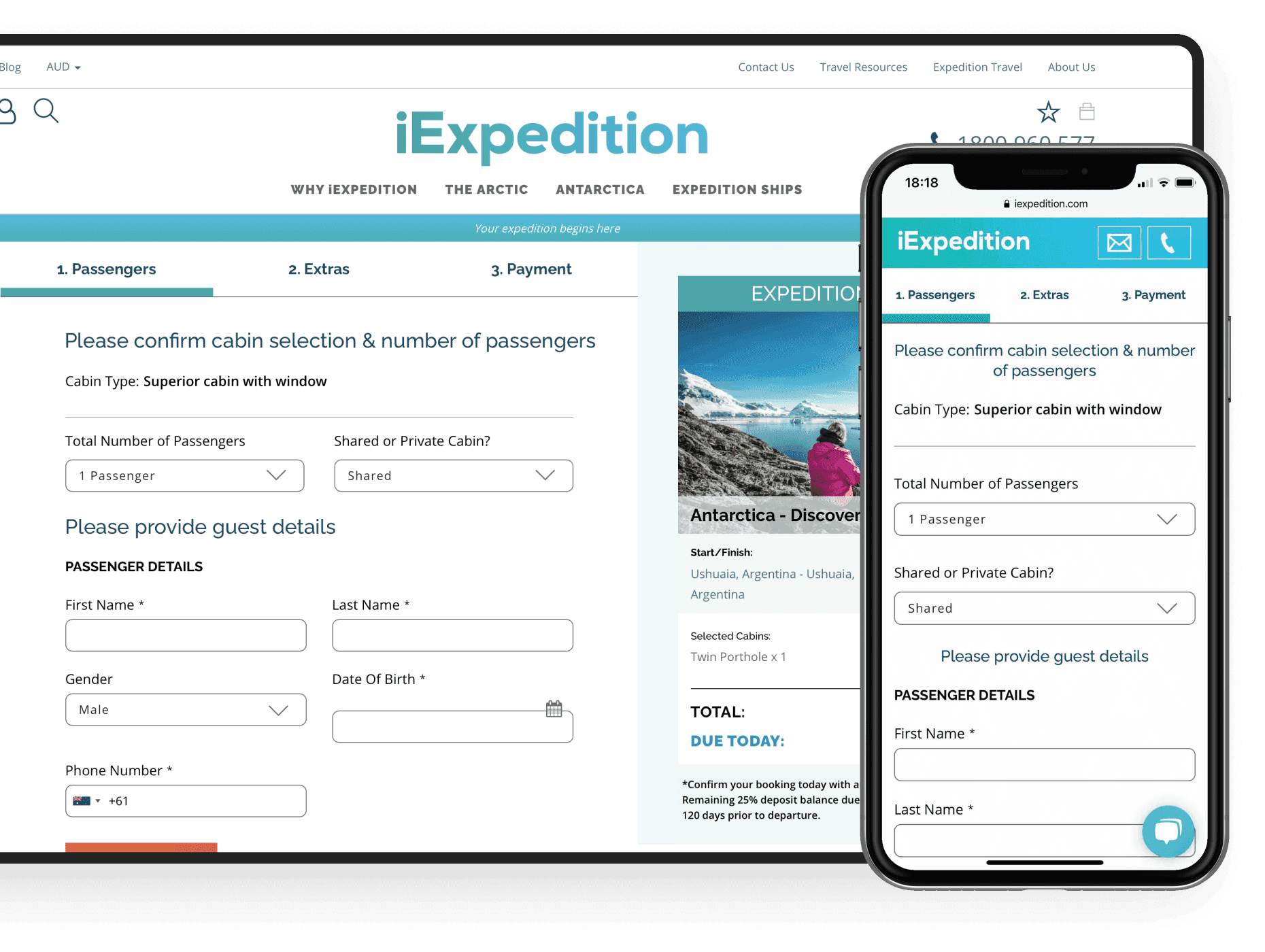 User-friendly cruise booking system for iExpedition