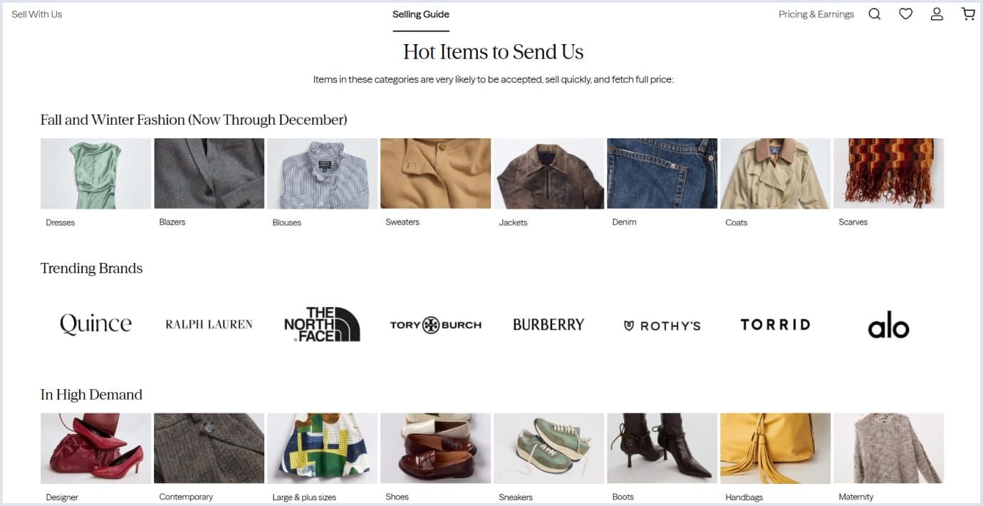 The ThredUp homepage