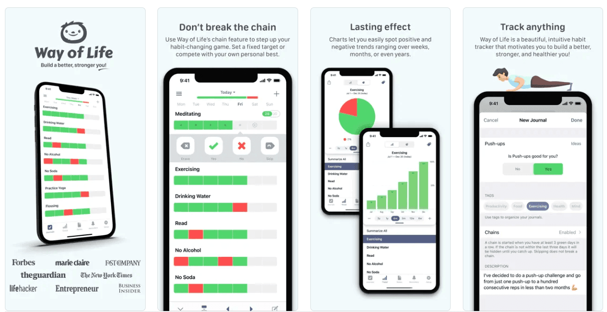 Goal-tracking mobile app