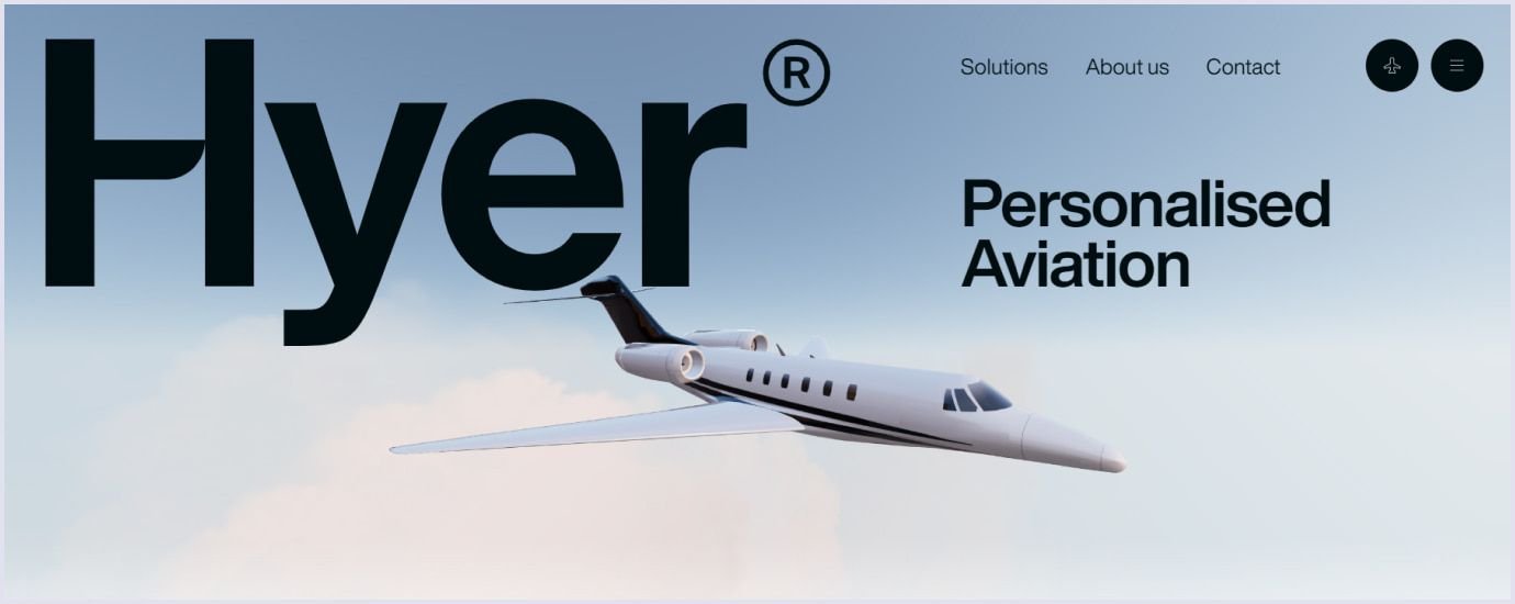 Example of eye-catching web design by FlyHyer