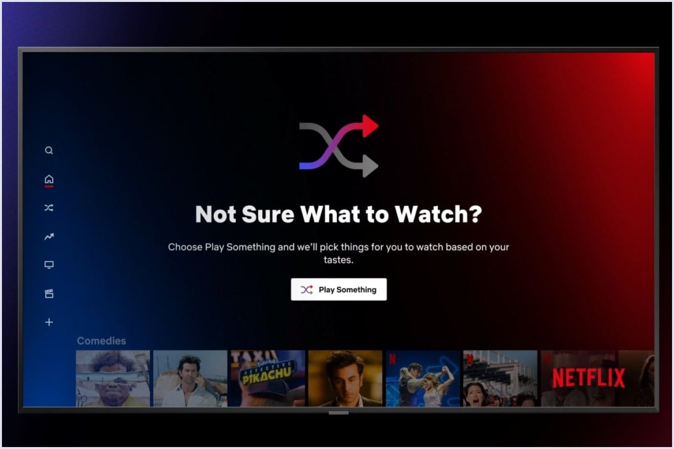 AI-Powered Recommendation Systems in Action A Netflix-style interface displaying personalized show recommendations