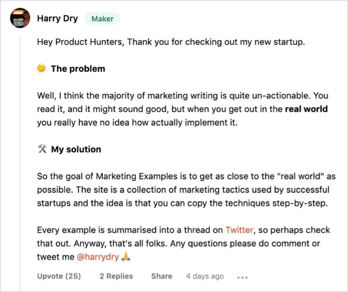 Email campaign by Product Hunt