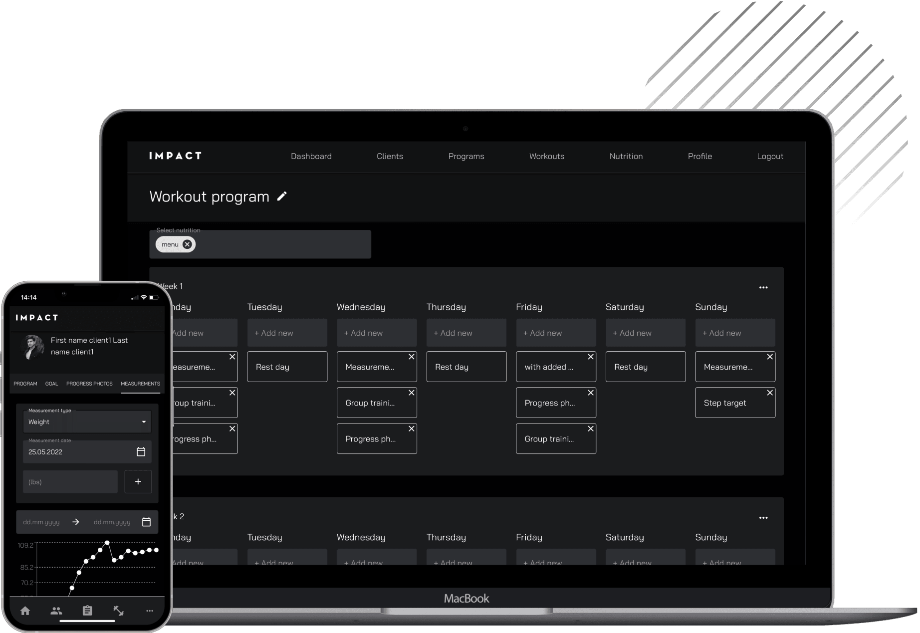 Impact fitness training application | Codica | Codica