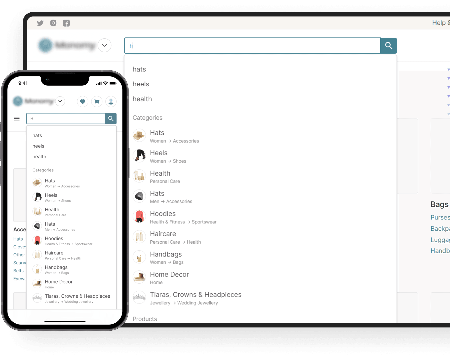 Search filters on the online marketplace platform | Codica
