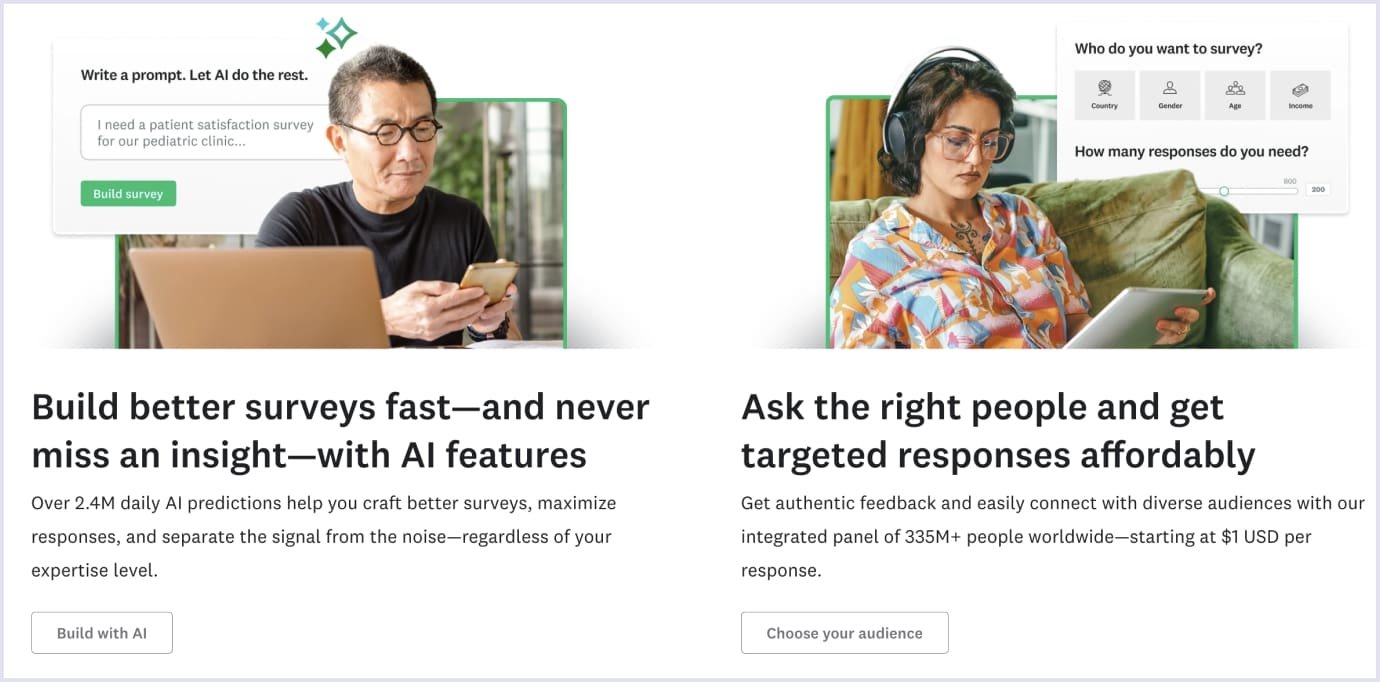 SurveyMonkey interviews example User interviews and surveys by SurveyMonkey