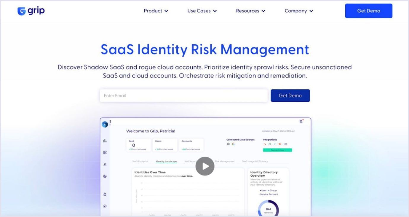 Grip Security as one of the top saas startups in 2024