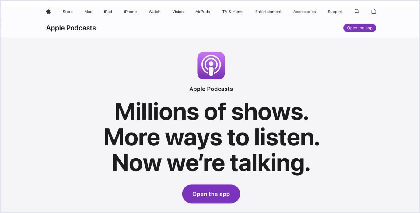 Apple Podcasts example
