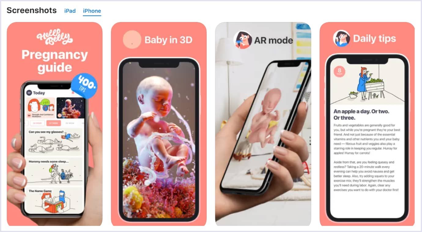 Pregnancy tracking mobile app