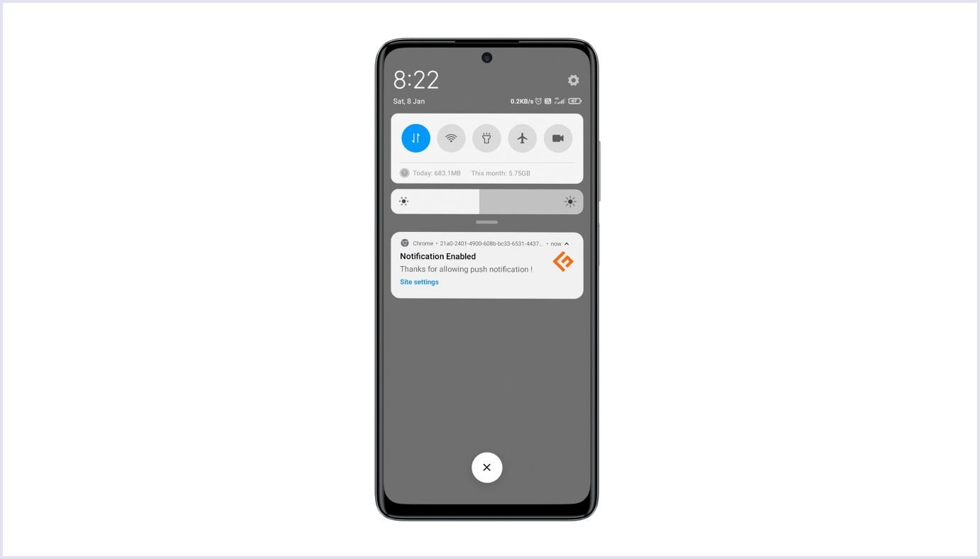 Push notifications in PWA Progressive web app's notifications functionality