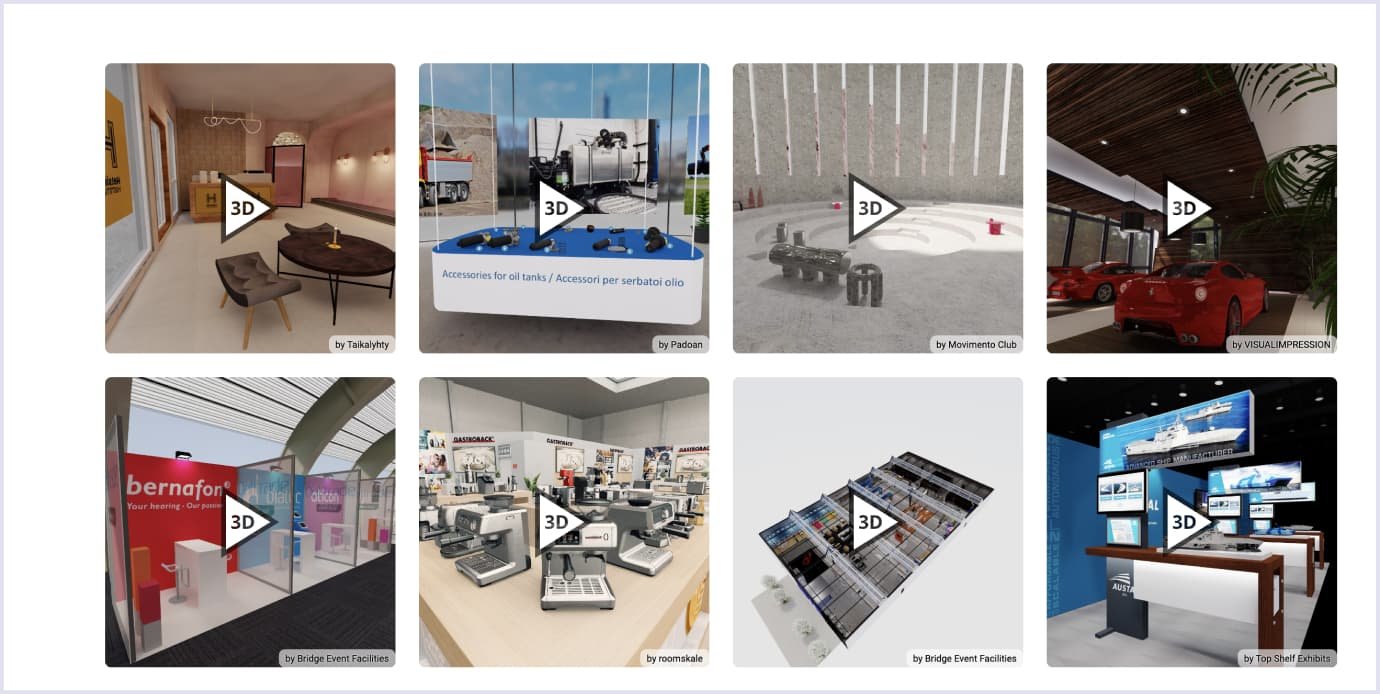 Shapespark showrooms overview Examples of virtual showrooms created by shapespark
