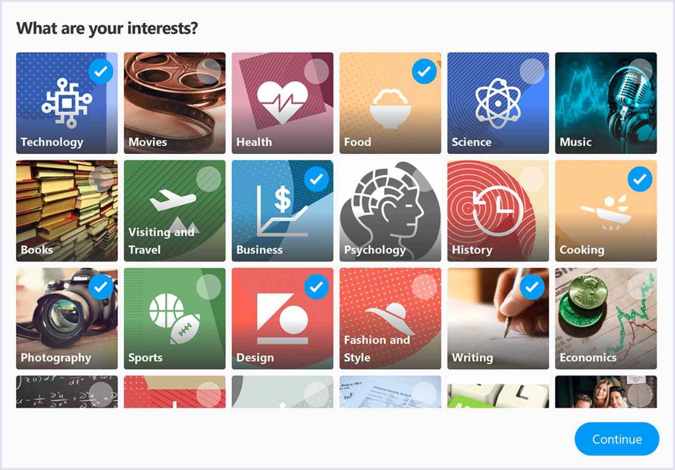 Q&A website's topics selection
