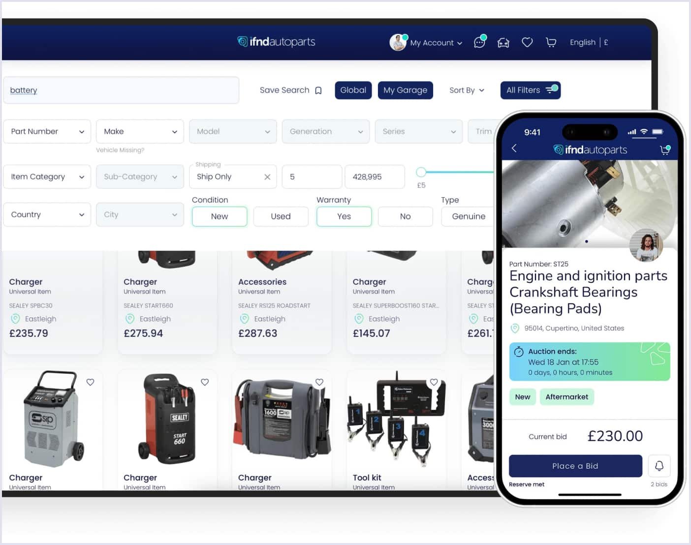 ifndautoparts marketplace developed by Codica