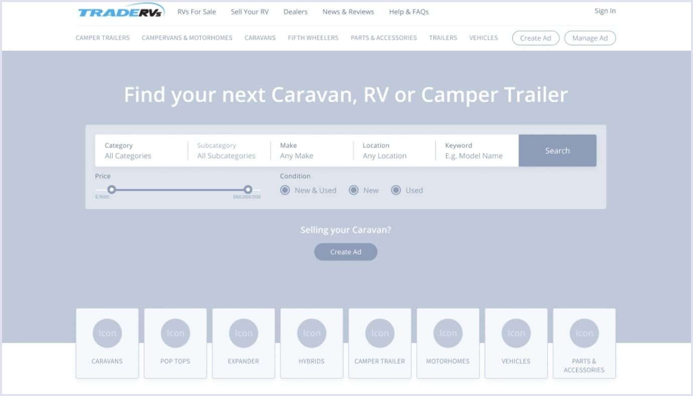The example of site prototype by the Codica agency Website prototype by Codica