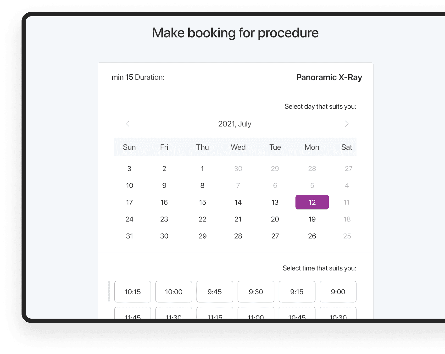 Intuitive booking management system